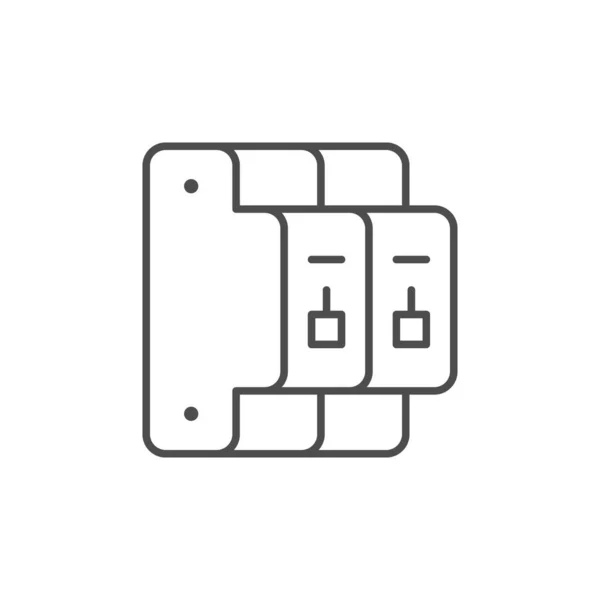 Interruttore linea icona contorno — Vettoriale Stock