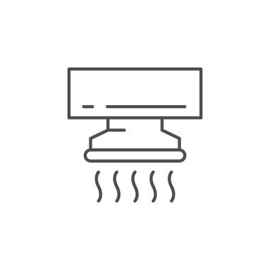 Havalandırma boru hattı ana hatları simgesi