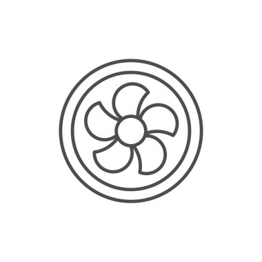 Havalandırma fan hattı ana hatları simgesi