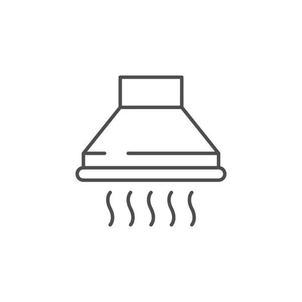 Línea de campana de cocina icono contorno — Archivo Imágenes Vectoriales