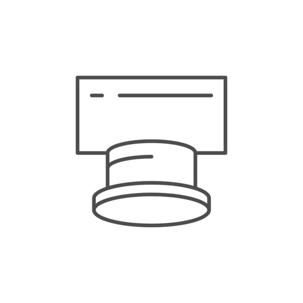 Icône de contour de tuyau de ventilation — Image vectorielle
