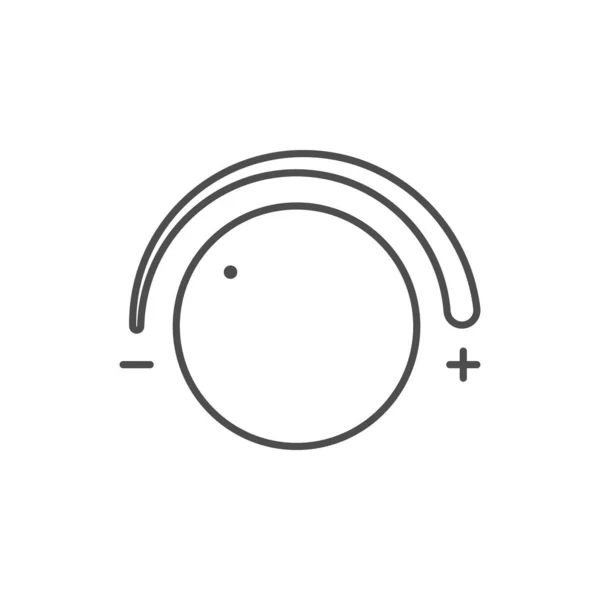 Reial knob line outline icon — стоковый вектор