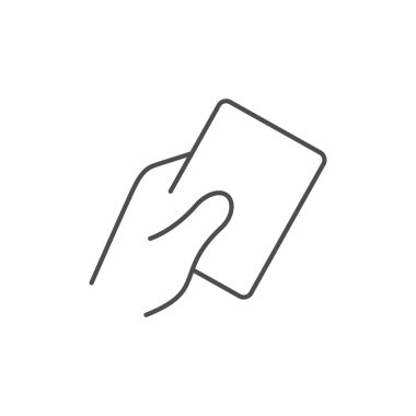 El ele tutuşan kart satırı simgesi