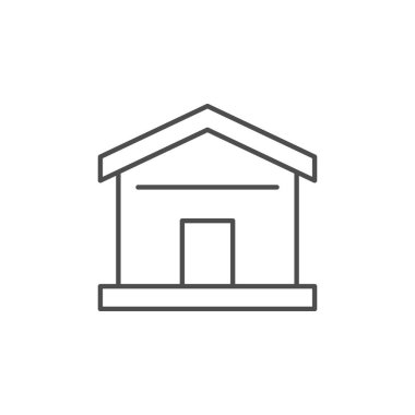 Ev ya da ev satırı ana hatları simgesi