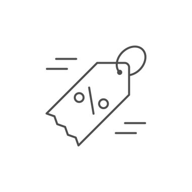 İndirim etiketi ana hatları simgesi