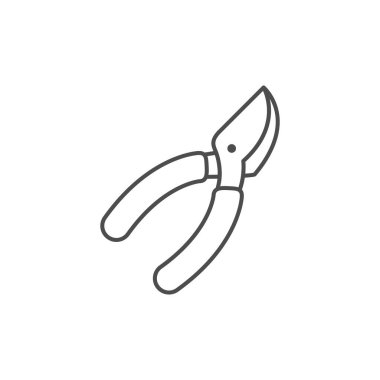 Bahçe makası çizgisi ana çizgi simgesi