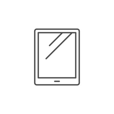 Tablet satırı simgesi veya aygıt konsepti