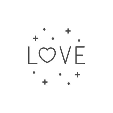 Aşk çizgisi simgesi ve romantizm kavramı