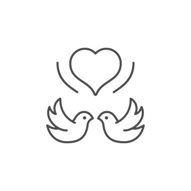 Aşk çizgisi simgesi ve romantizm kavramı