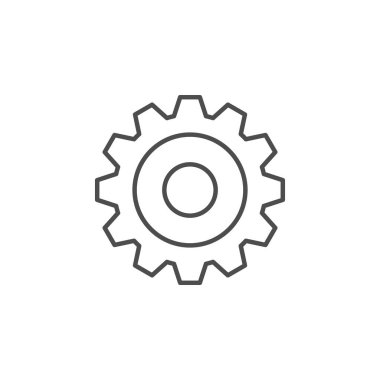 Çarklı çizgi simgesi veya mekanik konsept