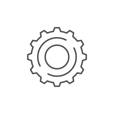 Çarklı çizgi simgesi veya mekanik konsept