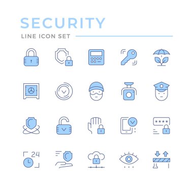 Güvenliğin renk çizgisi simgelerini ayarla