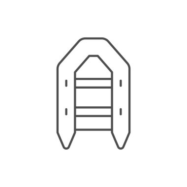 Şişirilebilir tekne çizgisi ana hatları simgesi