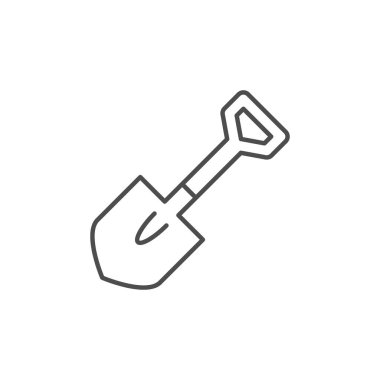 Turist küreği çizgisi ana hatları simgesi