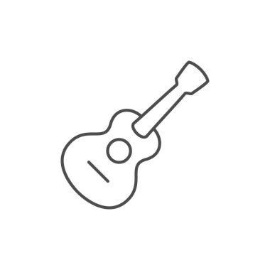 Akustik gitar çizgisi ana hatları simgesi