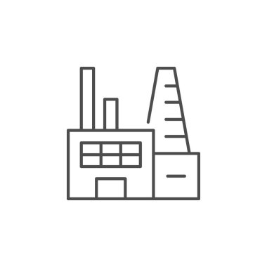 Endüstriyel fabrika hattı ana hatları simgesi