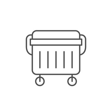 Çöp konteynırı çizgisi ana simgesi