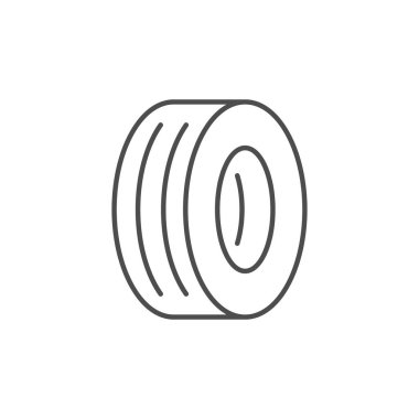 Araba lastiği ana hatları simgesi