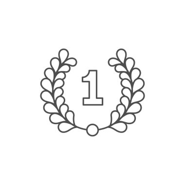 Birincilik çelenk hattı simgesi