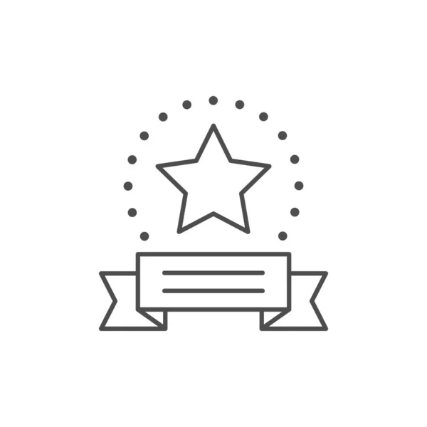 Award star line outline icon — Stockový vektor