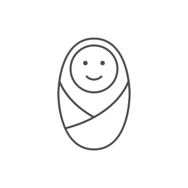 Erkek yeni doğan çizgi ana hatları simgesi