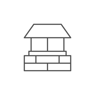 Ev bacası ana hatları simgesi