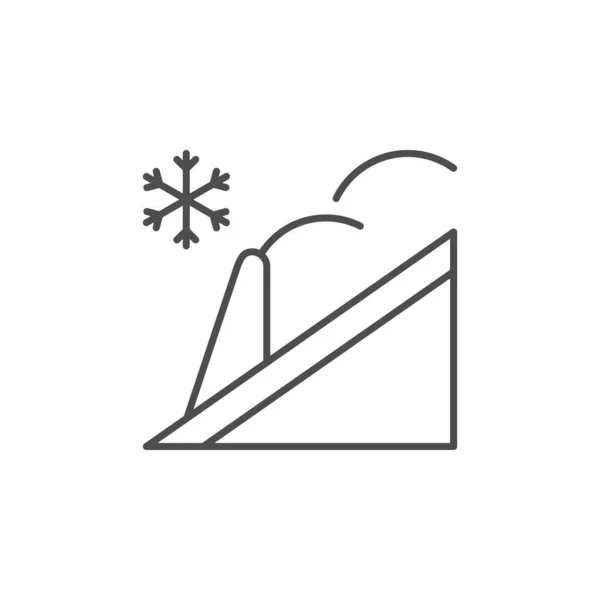 Telhado ícone de linha de guarda de neve — Vetor de Stock