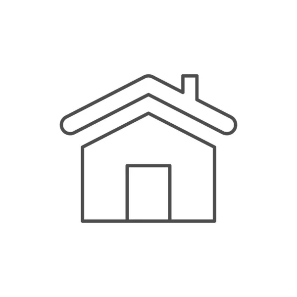 Casa linea del tetto icona contorno — Vettoriale Stock