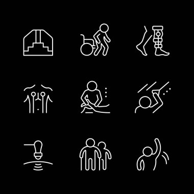 Fizik tedavinin çizgi simgelerini belirle