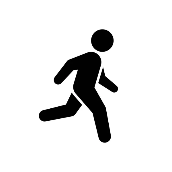 Laufende Person oder Läuferglyphen-Symbol — Stockvektor
