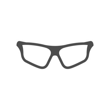 Spor gözlükleri simgesi veya gözlük çerçeve silueti