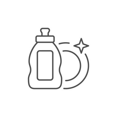 Tabak temizleme çizgisi ana simgesini beyaza izole eder