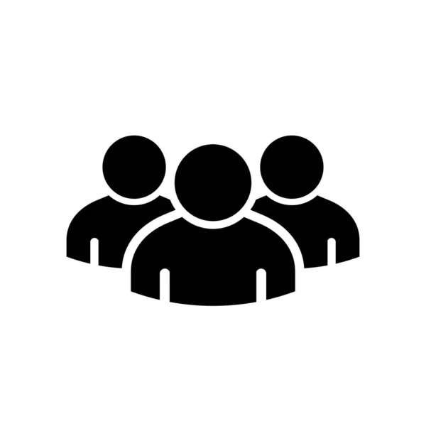 Personer grupp eller team glyf ikon — Stock vektor