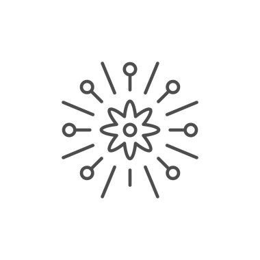 Havai fişek patlaması ana hatları simgesi