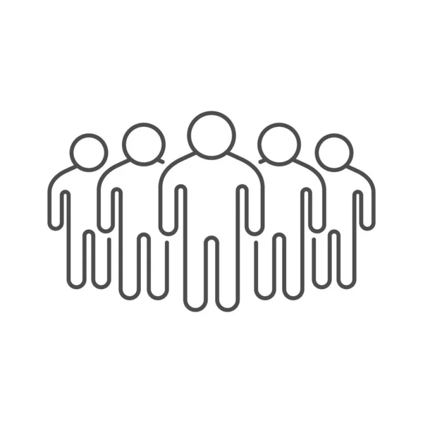 People group or team line icon — Stock vektor