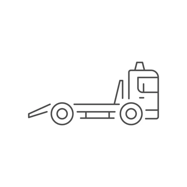 Abschleppwagen Linienführung Symbol — Stockvektor