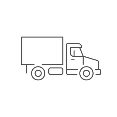 Cargo van line outline icon