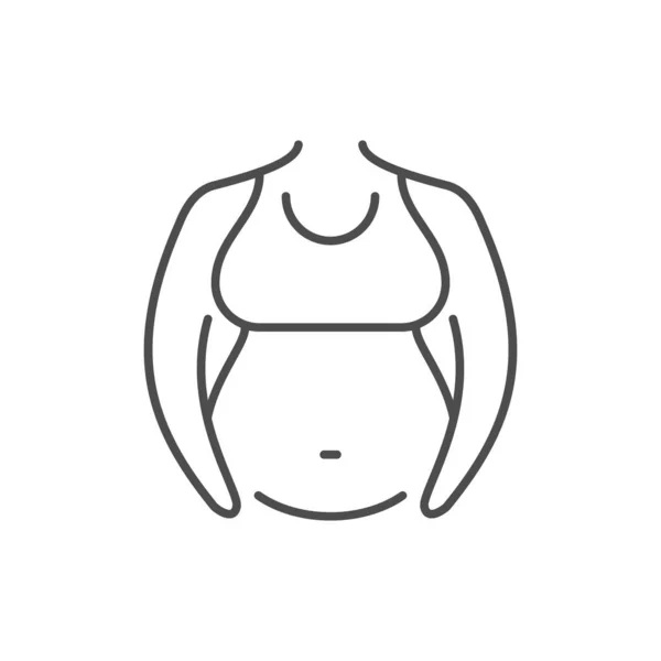 Regnant woman line outline icon — стоковый вектор