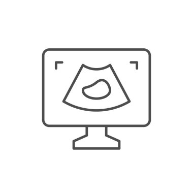 Ultrason teşhis çizgisi ana hatları simgesi