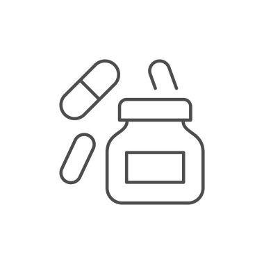 Haplar ya da uyuşturucu satırı ana hatları simgesi