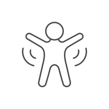 Fiziksel egzersizler satır ana hatları simgesi