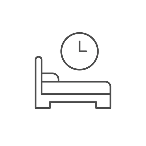 Ligne de temps endormie icône de contour — Image vectorielle