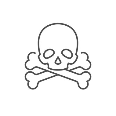 Kafatası ve çapraz kemik çizgisi simgesi