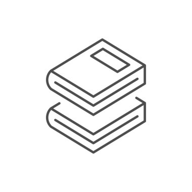 İki kitap satırı ana hatları simgesi