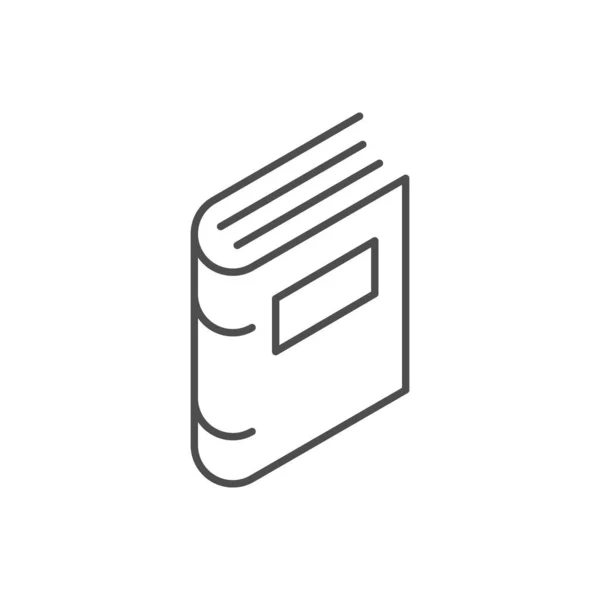 Icono de línea de libro o concepto educativo — Vector de stock