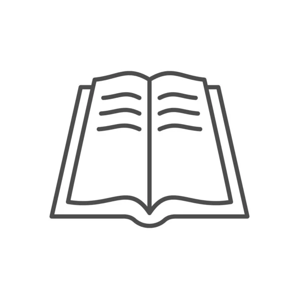 Icono de línea de libro o concepto educativo — Archivo Imágenes Vectoriales