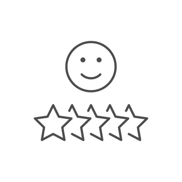 Positive testimonial line outline icon — Stock Vector
