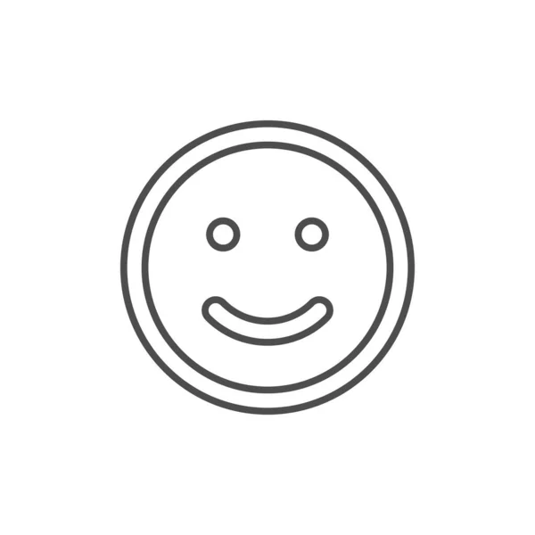 Icône de ligne de sourire ou symbole d'émoticône — Image vectorielle