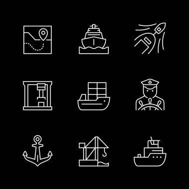 Sahil limanının çizgi simgelerini ayarla