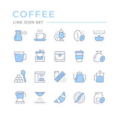 Kahvenin renk çizgisi simgelerini ayarla